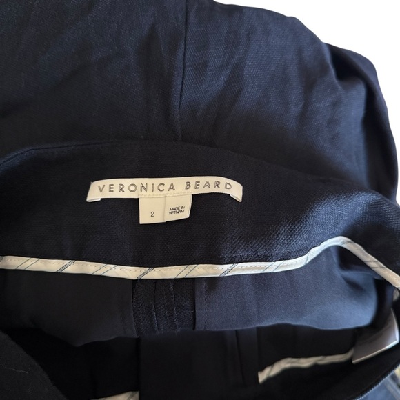 Veronica Beard Kuna Pleated Wide-Leg Crop Trouser - Picture 6 of 7